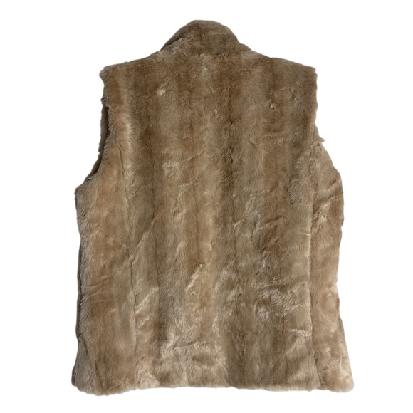 COLDWATER CREEK Faux Fur Vest in Tan Size Medium -- WOW WOW WOW!!! - Picture 2 of 6
